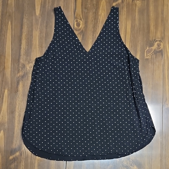 Black Polka Dot Sleeveless Top - Picture 1 of 8